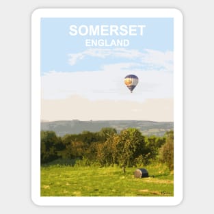 Somerset England UK gift. Travel poster Sticker